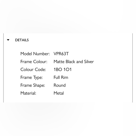 Prada Matte Black and Silver Eyeglass Frames PR 63TV size 52-19 - Picture 3 of 13